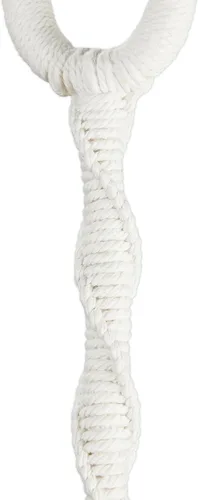 Vista 4 de OwnGrown Juego de cestas colgantes: 4 perchas de macramé de 37.5 pulgadas de largo - Soporte de macramé de algodón para macetas colgantes de 3 a 7.8