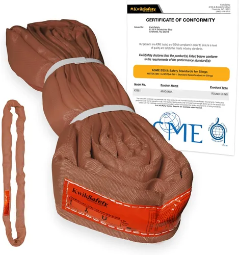 Vista 3 de Correa de elevación resistente - Anaconda - Correa de bucle sin fin para eslingas de elevación industrial - Púrpura - 2"x4