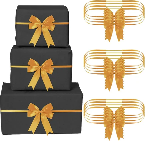 Vista 13 de Jetec 24 Piezas de Arcos Elásticos Navideños para Cajas de Regalo, Lazos Elásticos con Arcos para Cajas de Regalo, Adornos Navideños