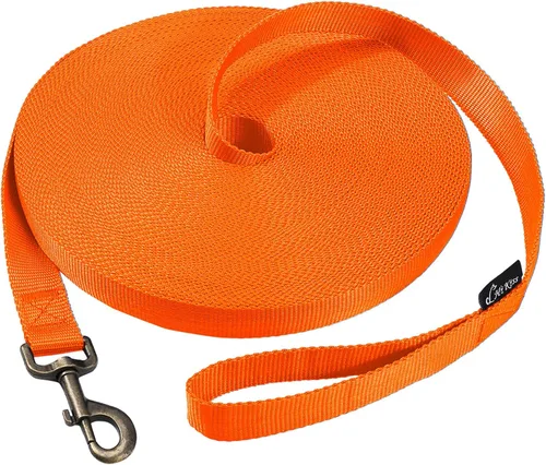 Vista 11 de Hi Kiss Correa de Entrenamiento de Obediencia y Agilidad para Perros/Cachorros - 15 pies 20 pies 30 pies 50 pies 100 pies - Ideal para Jugar