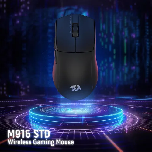 Vista 7 de Redragon M916 STD - Ratón inalámbrico para juegos de 3 modos, 49G ultra ligero 24K DPI ratones con agarre natural ergonómico, botones programables