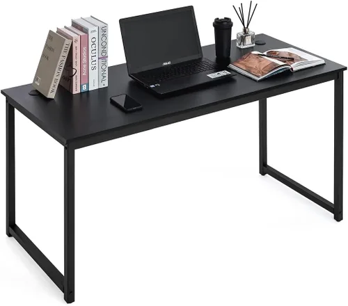 Vista 10 de CAPHAUS Escritorio moderno para computadora de 32 pulgadas para oficina en casa, juegos y espacios pequeños, fácil montaje, tablero de partículas