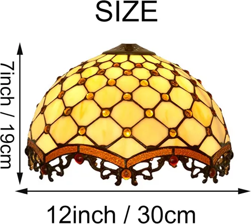 Vista 7 de Tiffany - Pantalla de repuesto para lámpara de cristal, accesorios para lámparas de mesa, lámpara de pie, lámpara de techo, lámpara colgante