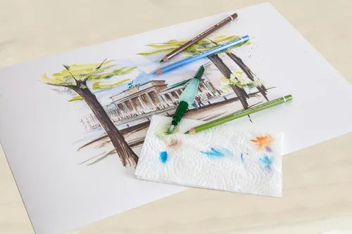 Vista 5 de Faber-Castell Art and Graphic - Pincel de agua autodehumedecido, portátil y recargable