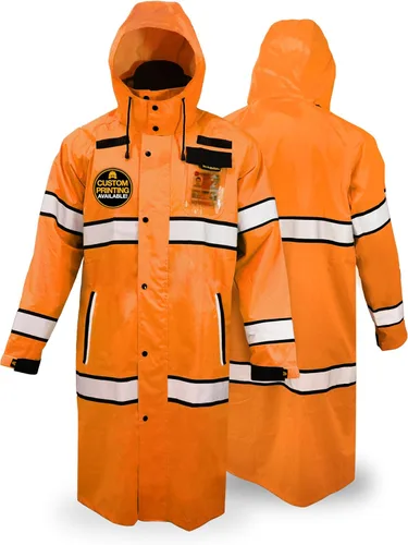 Vista 10 de KwikSafety - Charlotte, NC - Chaqueta de lluvia TORRENT y gabardina ANSI OSHA clase 3 de alta visibilidad, equipo de lluvia Hi Vis