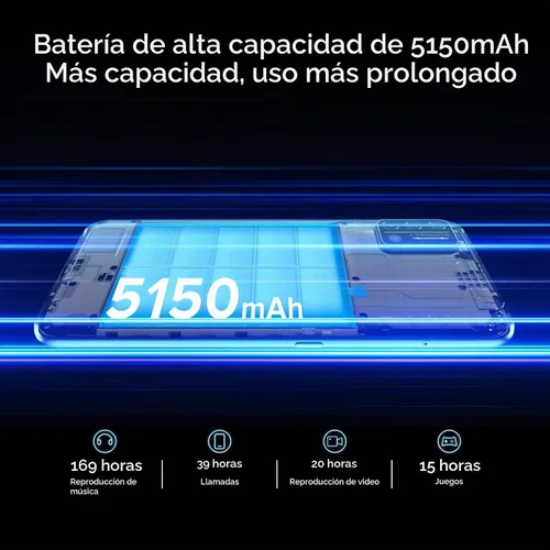 Vista 5 de UMIDIGI Teléfono celular A9, teléfono inteligente totalmente desbloqueado de 64 GB, teléfono Android con batería de 5150 mAh con pantalla completa