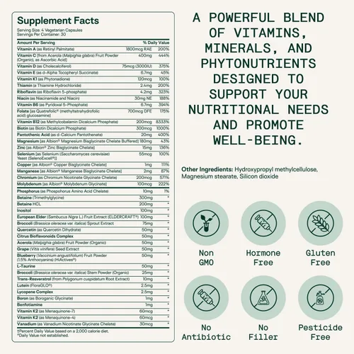Vista 6 de Adapt Naturals - Paquete de salud intestinal e inmune - Biome Protect 4 en 1 prebióticos, probióticos, suplemento postbiótico y multivitamínico