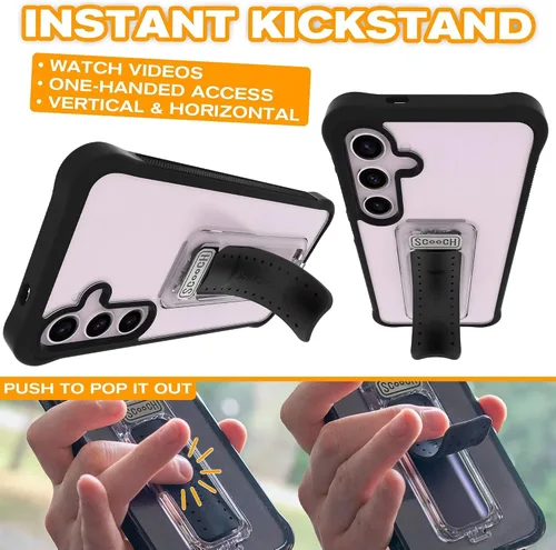 Vista 44 de Scooch Wingman - Funda con función atril para Samsung Galaxy S9 [protección contra caídas de 10 pies] [soporte bidireccional] funda protectora a