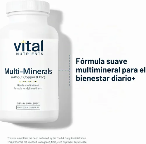 Vista 5 de Vital Nutrients - Multi-Minerales - Fórmula de citrato/malato (sin cobre ni hierro) - Fórmula suave de alta potencia con alto valor nutricional
