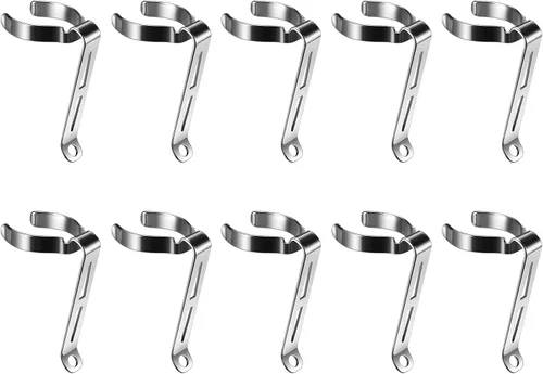 Vista 10 de Paquete de 10 linternas B101 – Clip duradero de acero inoxidable para bolígrafo y clip para tapa, cómodo de llevar B101X10