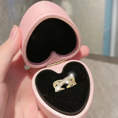 Vista 2 de Anillo de cóctel - EternityRings para mujer, anillo de boda de diamante, anillos de compromiso, regalos de cumpleaños de Navidad