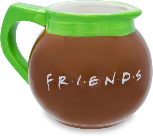 Vista 7 de Silver Buffalo FRIENDS TV Central Perk Coffee Pot, 3D Sculpted Mug, 20oz Cerámica, Taza de café, 0.59 Litros Central Perk Pot
