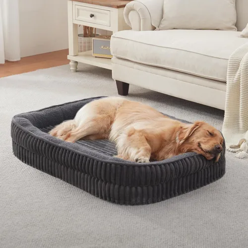 Vista 14 de Cama ortopédica para perros para cachorros, razas de perros extra pequeños, cama ovalada para gatos, sofá cama para perros de espuma de celda