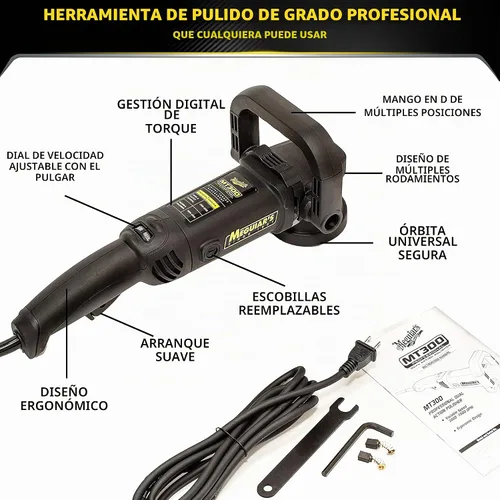 Vista 4 de Enceradora DA Meguiar's MT300 Pro Power