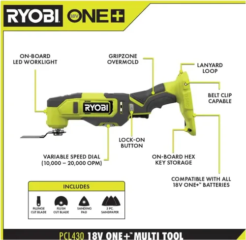 Vista 5 de ONEAND Kit combinado inalámbrico de 6 herramientas de 18 V con batería de 1.5 AH, batería de 4.0 AH y cargador