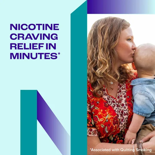 Vista 2 de Nicorette 4 mg de goma de mascar de nicotina para ayudar a dejar de fumar con el programa de apoyo conductual - Ayuda para dejar de fumar con sabor