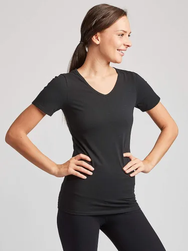 Vista 2 de Kalon - Paquete de 4 camisetas interiores con cuello en V para mujer 4PK Negro