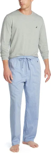 Vista 2 de Nautica Pantalón de pijama para dormir con cintura elástica 100% algodón suave para hombre