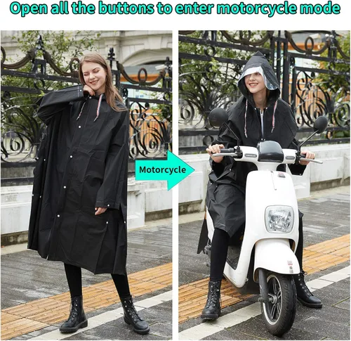 Vista 5 de Impermeable de EVA multifuncional poncho de lluvia transformable unisex