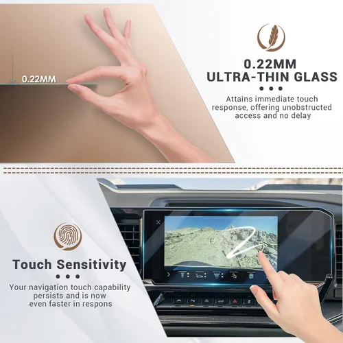 Vista 2 de Protector de pantalla de Chevy Silverado 2026 para Chevy Silverado 1500/2500HD 3500HD (LT/RST/LT Trail Boss/LTZ/ZR2/High Country) Cubierta