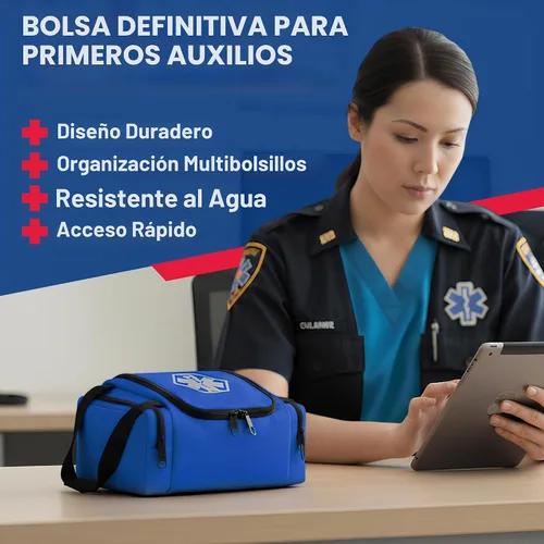 Vista 2 de Dixie EMS Dixigear Bolsa Vacía de Primer Respondedor II 10.5" x 5" x 8" - Azul