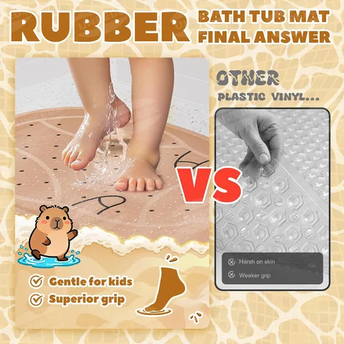 Vista 2 de UNEEDE Alfombra de Bañera Antideslizante para Niños, Alfombra de Ducha Antideslizante para Niños Pequeños, Superficie Antideslizante Lavable