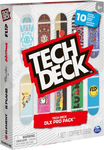 Vista 7 de TECH DECK Fingerboard - Paquete de 10 patinetas coleccionables Ultra DLX de Element, Primitive y Flip, gráficos auténticos de tabla, uso en todos