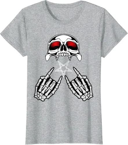 Vista 21 de Camisas de metal pesado con diseño de abanico de metal Negro