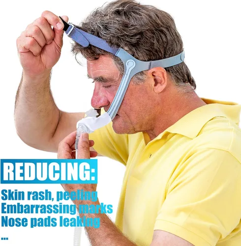 Vista 4 de Nuanchu 12 fundas de almohada nasal, fundas de almohada nasal, forro de algodón, protector de piel para dormir, cómodo, reutilizable, reduce
