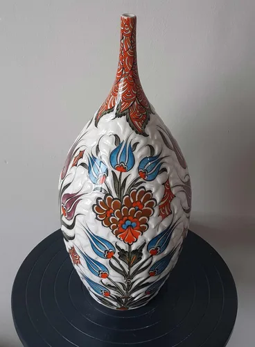 Vista 5 de Jarrón de cerámica hecho a mano, 12 pulgadas
