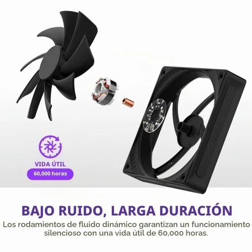 Vista 5 de NZXT F120Q - Ventilador silencioso de 4.724 in de flujo de aire para PC