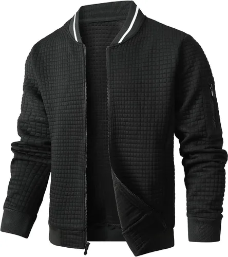 Vista 20 de Chaqueta casual para hombre, chaqueta ligera y abrigo universitario