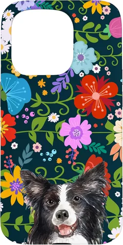 Vista 14 de Border Collie Ditsy Flower Floral Pattern for Women Case for iPhone 17