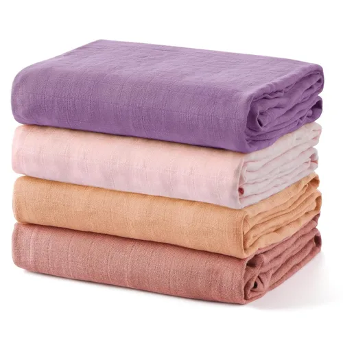 Vista 19 de Momcozy Mantas de muselina para bebé, suaves y sedosas de 47 x 47 pulgadas, mantas transpirables para envolver al recién nacido, para niños y niñas