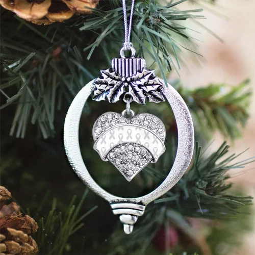 Vista 133 de Inspired Silver - Adorno con dije de hermana gemela - Adornos navideños de plata con circonitas cúbicas