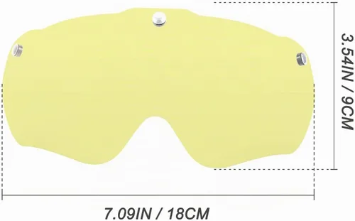 Vista 3 de Bike Helmet Goggles Visor Shield, Removable/Detachable Magnetic Visor Goggles Shield Only for Cycling Helmet in Model BC-001