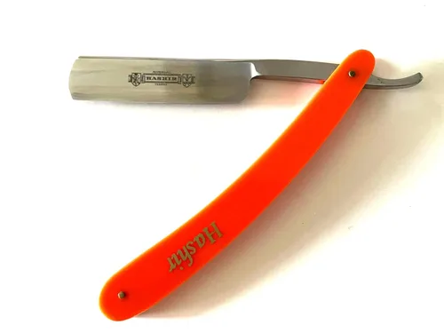 Vista 2 de Hombres Sólido Barbero Recta Maquinilla de afeitar Herramienta de Afeitar Depilación Hashir Marca Mango Naranja