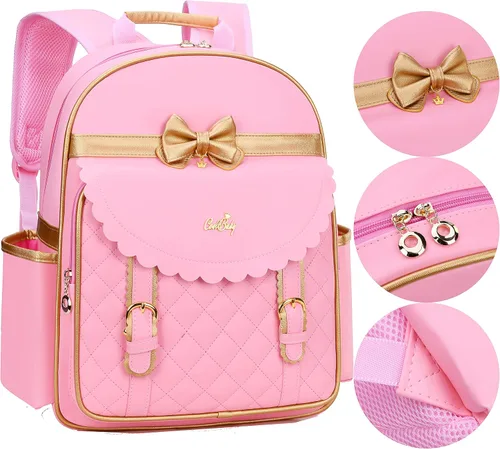 Vista 3 de Mochila impermeable de PU para niños de la escuela primaria
