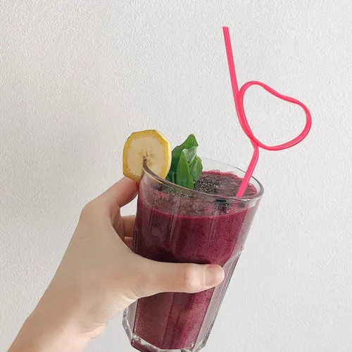Vista 10 de 25 popotes de plástico para cóctel, en forma de corazón, reutilizables, pajitas largas y flexibles para ducha, suministros de fiesta de cumpleaños