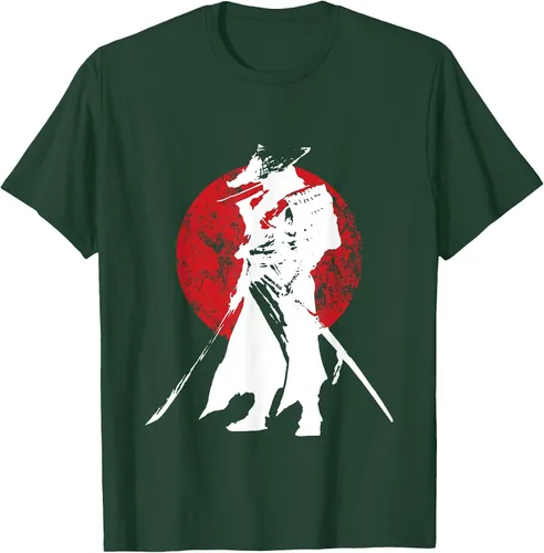 Vista 18 de Vintage Japanese Samurai Retro Bushido Warrior Japan Sword T-Shirt Asphalt Grey