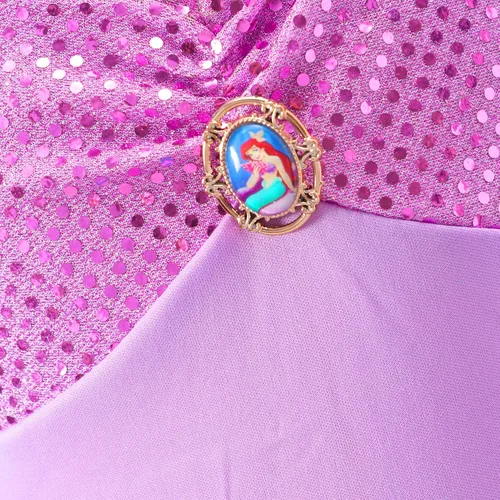 Vista 7 de RESSUMED Vestido de Halloween de una pieza de princesa marina para niños y niñas