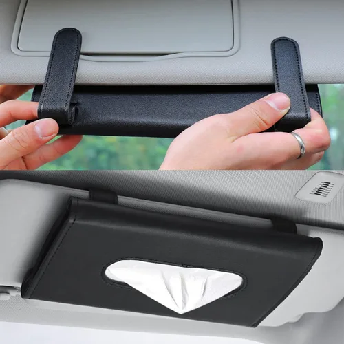 Vista 7 de Recambios de pañuelos para automóvil, 18 paquetes de pañuelos faciales para visera de coche
