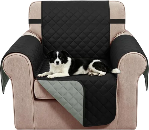 Vista 90 de Fundas para Silla Reclinable Reversibles Funda de Sofá para Mascotas Protector de Muebles Lazy Boy (Silla 23'', Beige/Beige)