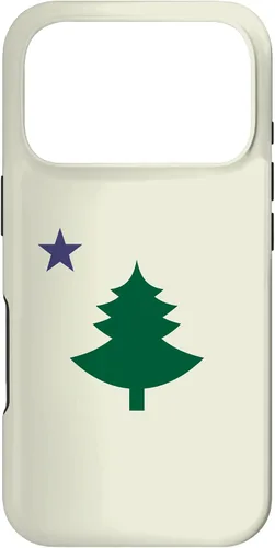 Vista 30 de Original Old Maine State Flag 1901 Pine Tree Star Case for iPhone 17