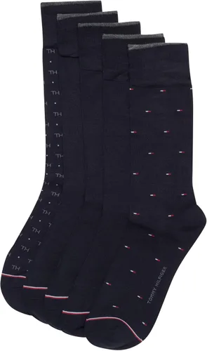 Vista 4 de Tommy Hilfiger Calcetines de vestir para hombre, calcetines ligeros y cómodos (5 unidades)