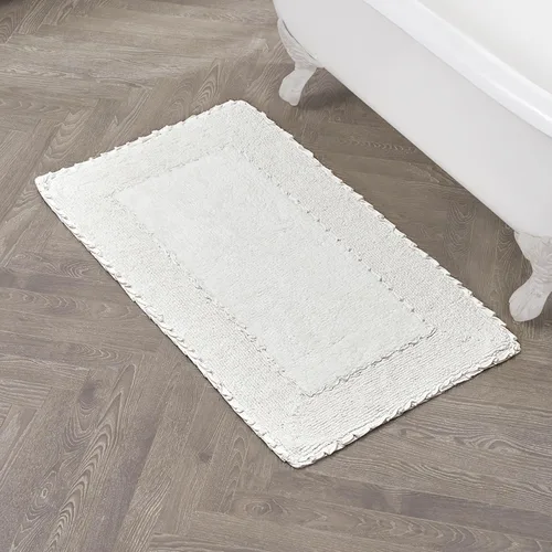 Vista 25 de Laura Ashley Ruffle tapete para baño de algodón de 17 x 24 pulgadas