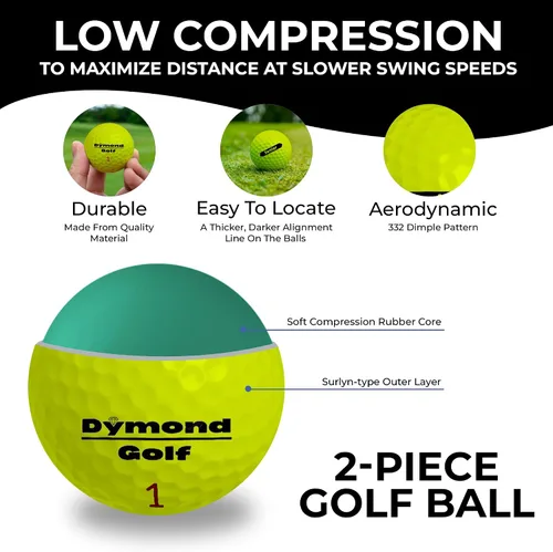 Vista 3 de Pelotas de golf para personas mayores (1 docena)