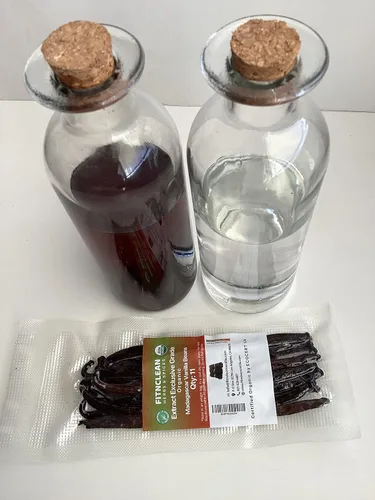 Vista 3 de Extracto de Granos de Vainilla Orgánica de Madagascar de 1 onza Grado Exclusivo B por FITNCLEAN VANILLA 4"-6" Por Peso - 1 Onza (1/16 Lb) Vainas