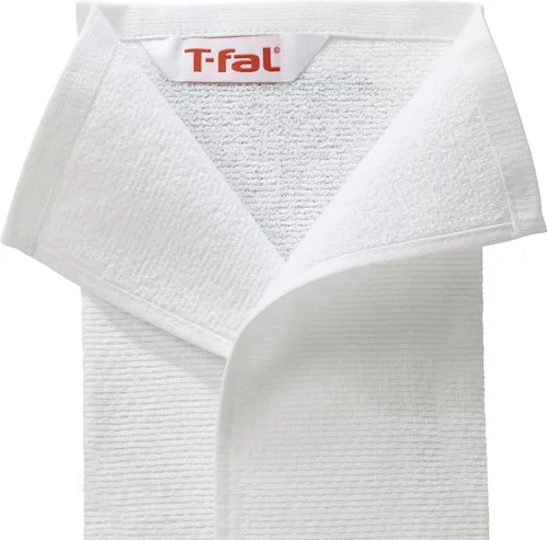 Vista 2 de T-fal Textiles Toalla de cocina de algodón tejido con estampado de doble cara, 16 x 26 pulgadas, estampado de tenedor
