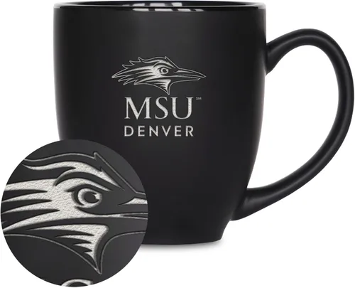 Vista 21 de Rico Industries - Taza de cerámica mate negra con grabado láser estándar de 15oz para NCAA (escuelas T & U) - Para bebidas calientes o frías
